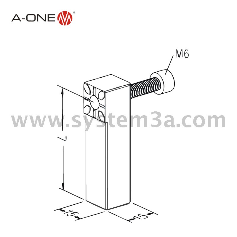 Porta angolare 15*15*100mm 3A-300091