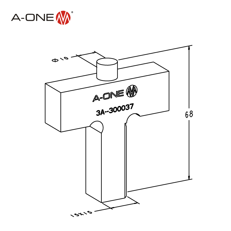 Square 25 Allinement Rail 3A-300036