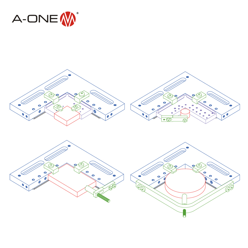 Combinazione Vise quadrata di acciaio inossidabile 3A-210013