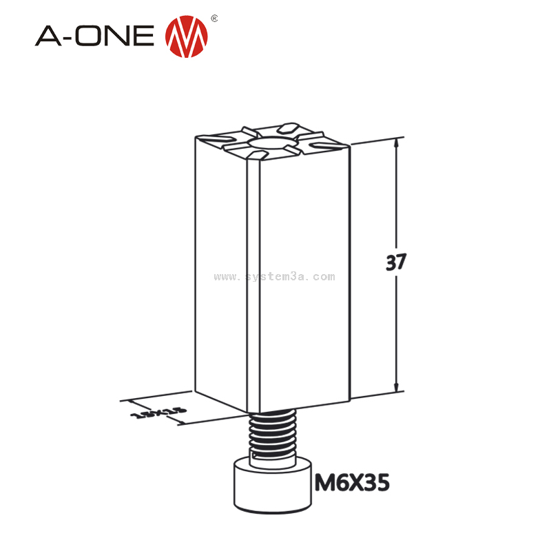 Supporto dritto 15*15*37mm 3A-300083