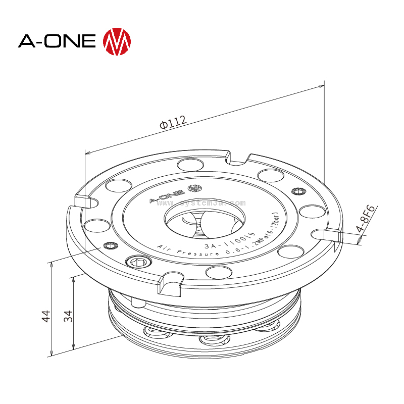 Tipo di installazione integrato Sistema a punti zero Chuck 3A-110019